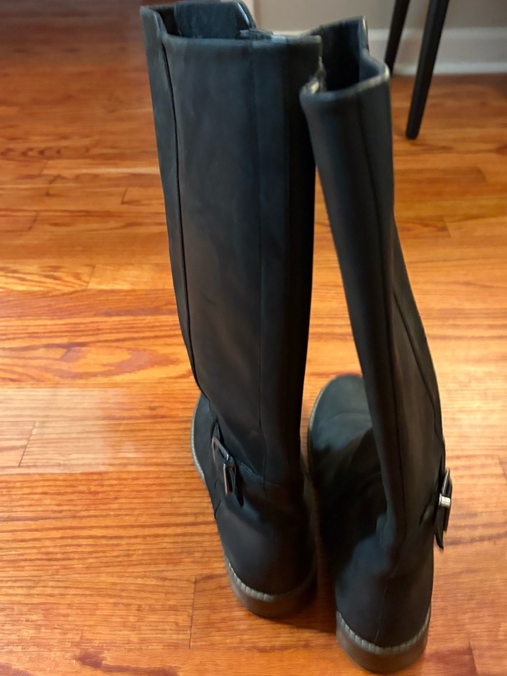 Clarks Black Leather Over-the-Knee Riding Boots - Picture 4 of 7